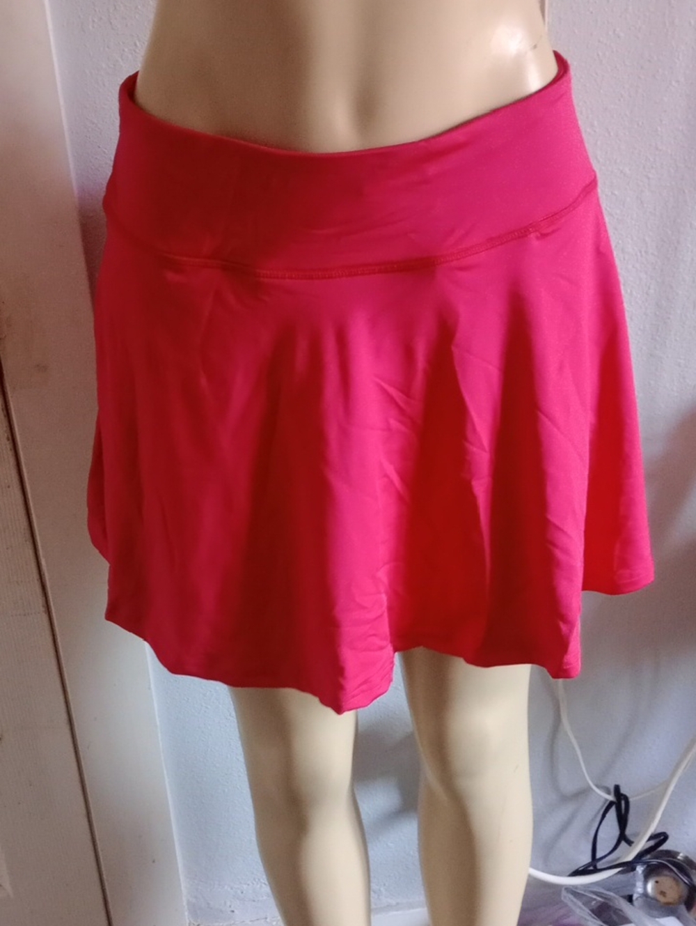 Flattering Hot Pink Circle Skater Skirt with Wide Waistband